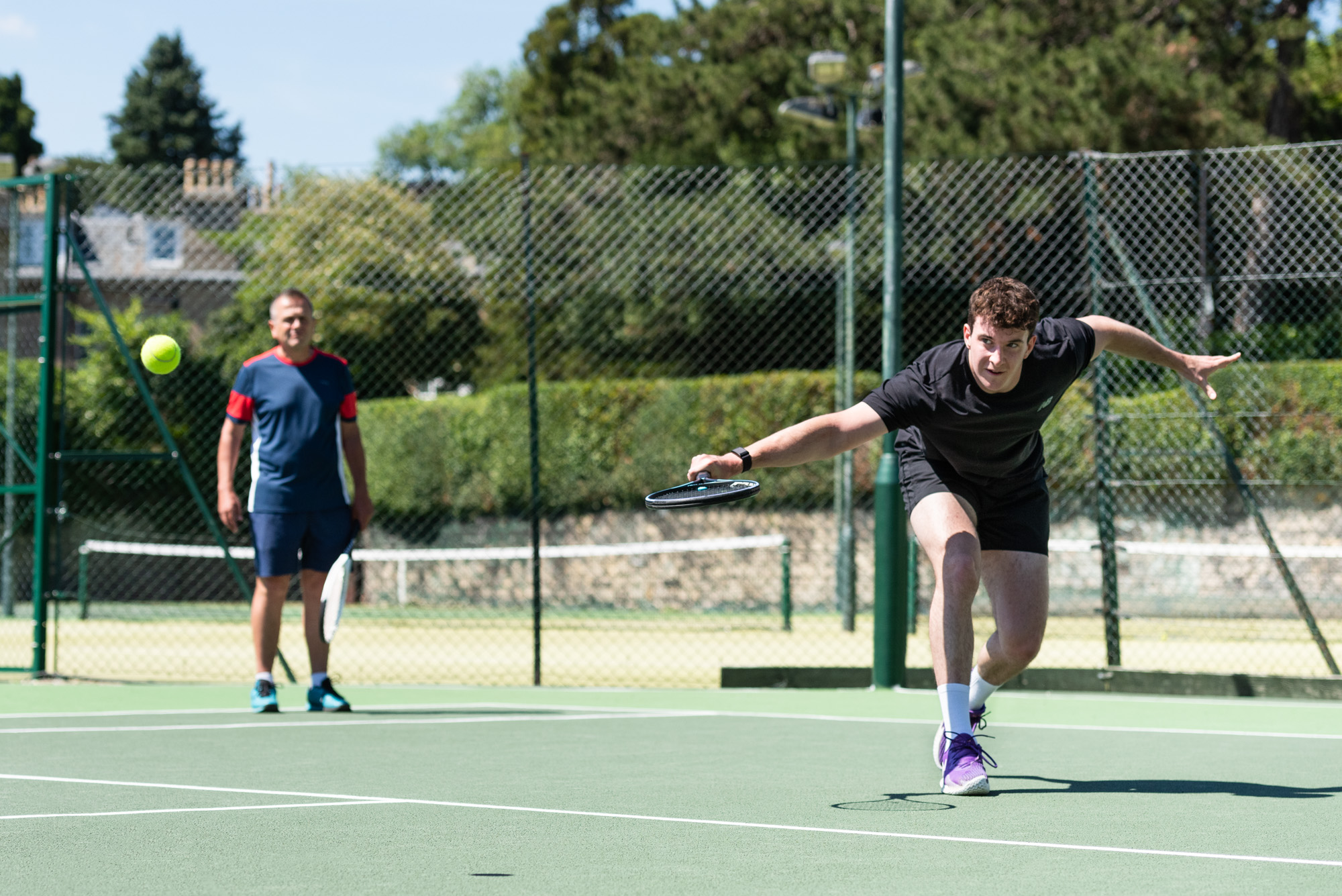 Tennis Lessons - Performance tennis lesson with Rich Little working on game tactics and defense.